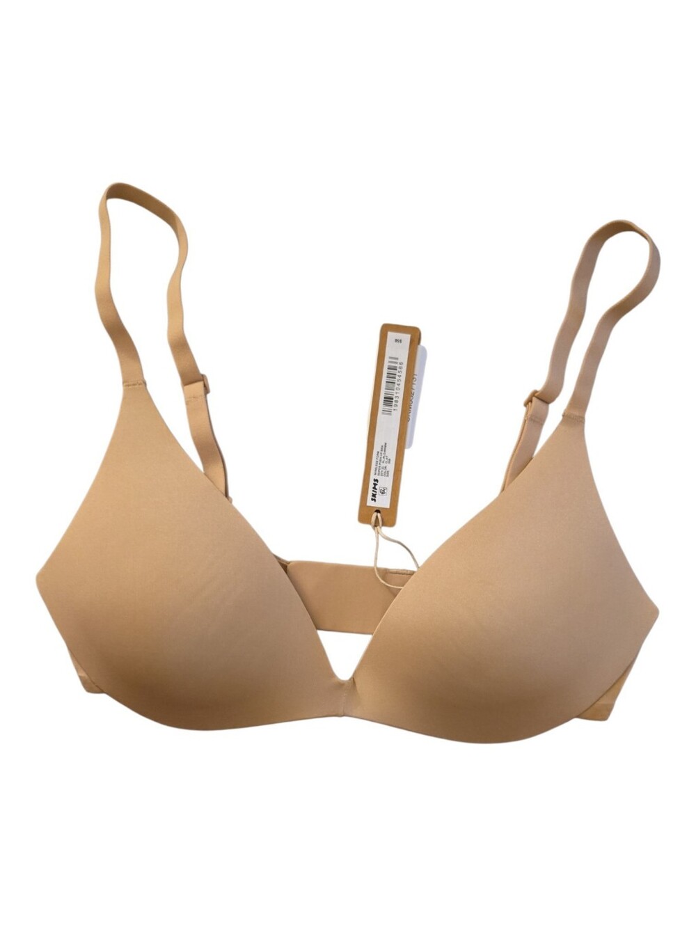 NWT SKIMS Wireless Form Super Push Up Plunge Bra Nude Clay 30B